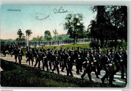 2914 Damvant Lithographie 1910 Infanterie Soldaten marschieren - 10391663
