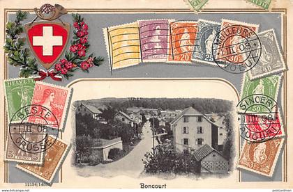 Suisse - BONCOURT (JU) Panorama - Timbres-Poste - Ed. Guggenheim