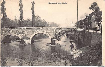 Suisse - BONCOURT (JU) Passage du train - Pont - Ed. L. Burgy 1970