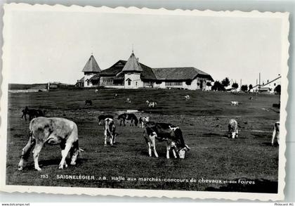 2350 Saignelégier 1954 Foto AK Halle aux marchés - 38022636