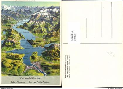 619269,Lagekarte Vierwaldstättersee Lac des Quatre-Cantons Luzern