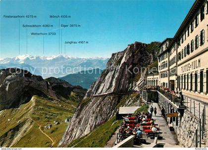 Kriens Berghotel Pilatus Kulm Fernsicht Alpenpanorama Berner Alpen