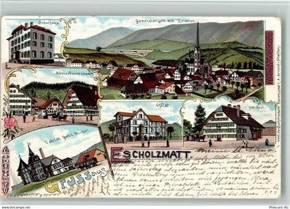 6182 Escholzmatt 1900 BOAKC Fabrik Studer Gasthaus Löwen Lithographie - 13700528