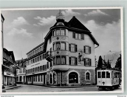 6010 Kriens Foto AK Straßenbahn Geschäft Kreuzbäckerei - 13312341