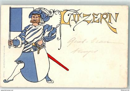 6000 Luzern Lucerne 1899 - Wappen Kanton Luzern - 13903710