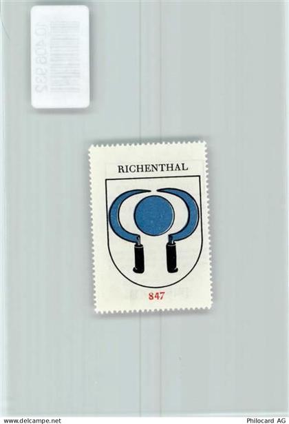 6263 Richenthal - Vignette Wappen Kaffee Hag 1920-1940 Sicheln - 10406932