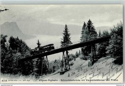 6354 Vitznau 1906 - Vitznau Rigibahn Schnurtobelbrücke Pilatus - 10396299