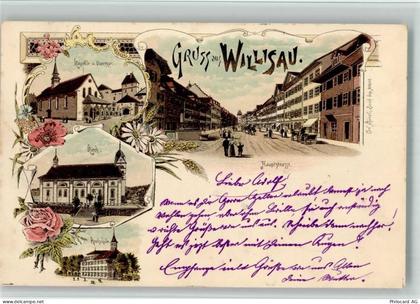 6130 Willisau 1899 BOAKC Lithographie Kapelle Oberthor Kirche Realschule... - 13702261