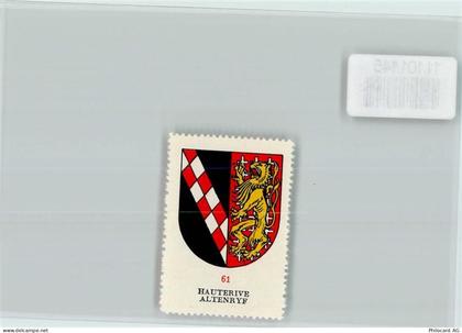 2068 Hauterive NE - Vignette Wappen Kaffee Hag ca 1920-1940 Altenryf - 11101145