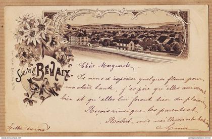 9432 / ⭐ Peu Commun BEVAIX Souvenir de .. 1897 à Marguerite STROHL Tannerie Ingwiller Alsace-Carl KUNZLI Zurich 776