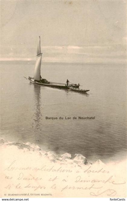 Neuchatel NE Barque du Lac de Neuchatel