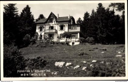 Photo CPA Montmollin Kanton Neuenburg, Pension L'Eglantine
