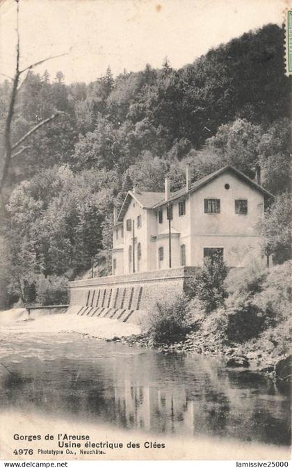 SUISSE gorges de l'areuse l'usine électrique des clées