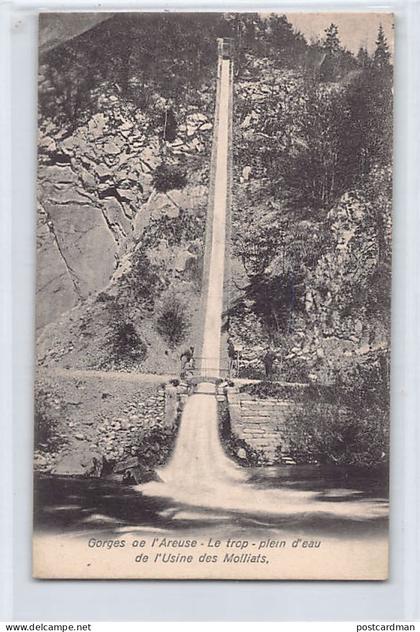 Suisse - Gorges de l'Areuse (NE) Le trop-plein de l'Usine des Molliats - Ed. T. Jacot 152