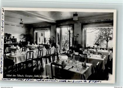 2023 Gorgier 1949 Foto AK Hotel des Tilleuls,Speisesaal, gute Erhaltung ... - 13070307
