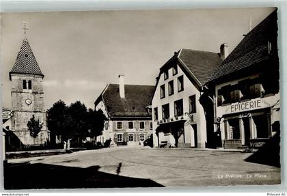 2406 La Brévine Foto AK La Place Kirche Uhr Epicerie Zigaretten - 10586847