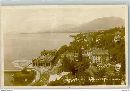 2000 Neuchâtel Neuenburg - Vue sur I`Evole et serrieres Bahnhof - 10393005