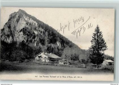 2103 Noiraigue 1907 - La Ferme Robert et le Dos dAne - 11058924