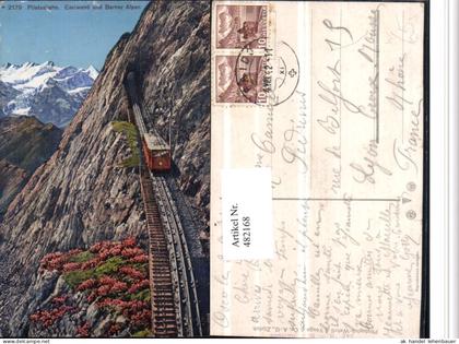482168,Pilatusbahn Zahnradbahn b. Alpnach Bergkulisse Kt Obwalden