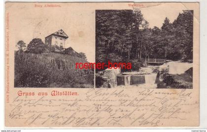 68120 Mehrbild Ak Gruss aus Altstätten Burg und Waldpark Schweiz 1900