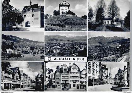 9450 Altstätten SG - Gasthaus, Bahn, Siedlung, Brunnen, Gesamtansicht - 50670167