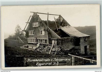 9034 Eggersriet 1919 Privatfoto AK Sturmkatastrophe Zerstörtes Haus - 13256332