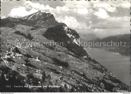 Amden Walensee SG mit Leistkamm und Walensee
