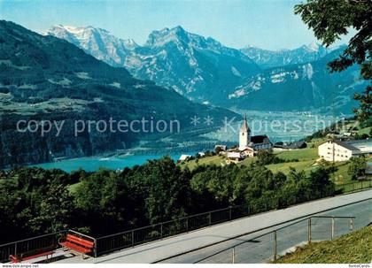 Amden Walensee SG mit Walensee Linthebene Glarneralpen