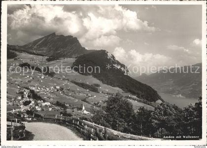 Amden Walensee SG Panorama mit Walensee