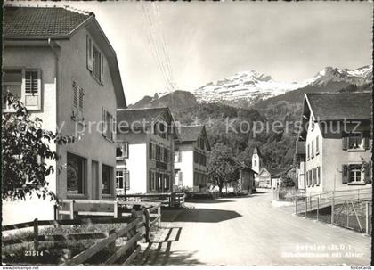 Sevelen Werdenberg Bahnhofstrasse mit Alvier
