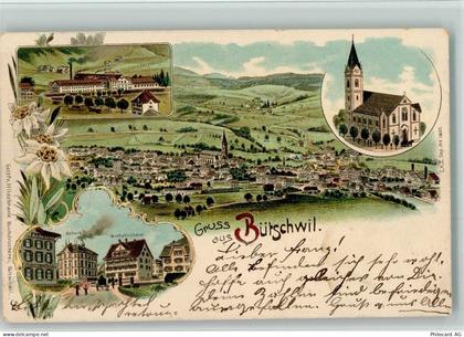9606 Bütschwil 1900 BOAKC Buchdruckerei Fabrik Lithographie - 13700230