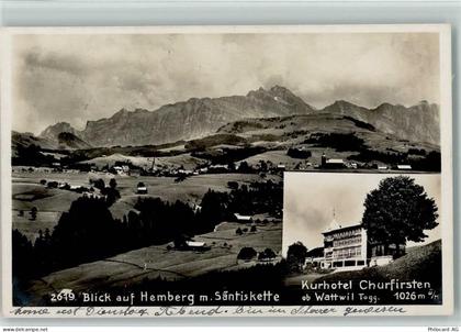 9633 Hemberg - Blick auf Hemberg mit Säntiskette Kurhotel Churfirsten - 13117154