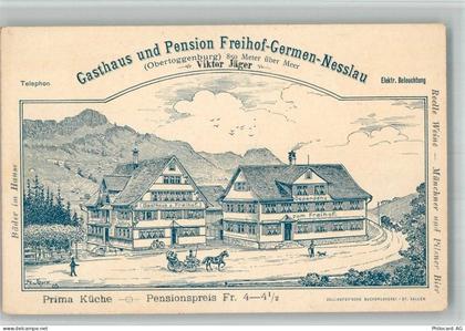 9650 Nesslau BOAKC Gasthaus Pension Freihof-Germen-Nesslau Lithographie... - 13715697