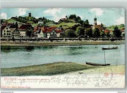 9424 Rheineck - 1906 Rheineck von der Rheinbrücke gesehen - 13118457
