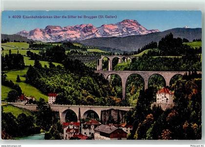 9000 Bruggen - Eisenbahnbrücken Sitter - 39493178