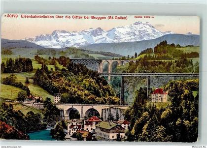 9000 Bruggen - Eisenbahnbrücken über der Sitter - 10308917