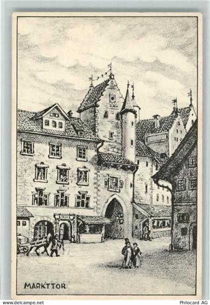 9000 St. Gallen S. Gallo Künstlerkarte Alt-St. Gallen Markttor - 11092715