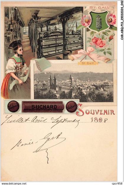 CAR-ABQP13-0890-SUISSE - SAINT-GALL - Souvenir - Suchard - Publicité