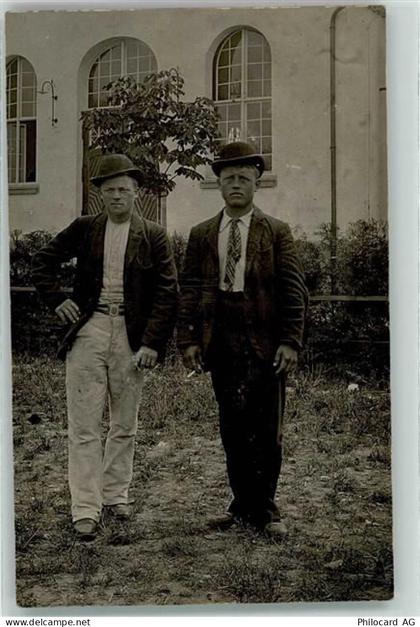 8260 Stein am Rhein 1909 Privatfoto AK Zwei junge Männer - 10664582