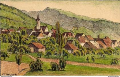 Artiste CPA Metzerlen Mariastein Kanton Solothurn, Gesamtansicht, Rämel