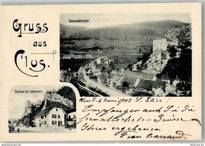 4710 Balsthal 1903 Foto AK Schloss Alt-Falkenstein Clüs - 13568205