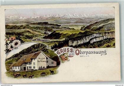 4719 Ramiswil 1910 Gebrauchsspuren Gasthaus zum Oberpasswang Kuh Pferd L... - 13276340