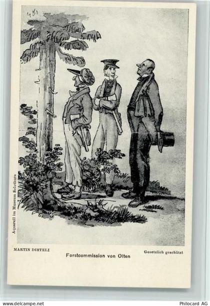 4600 Olten Künstlerkarte Forstcommission von Olten Martin Disteli - 11056392