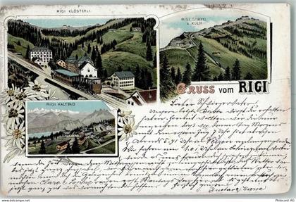 6410 Rigi Klösterli 1896 Lithographie Rigi Klösterle Rigi Staffel und Ku... - 13159098