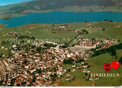 Einsiedeln SZ Kloster Sihlsee Fliegeraufnahme