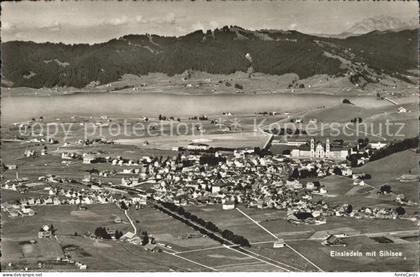 Einsiedeln SZ mit Sihlsee Totalansicht