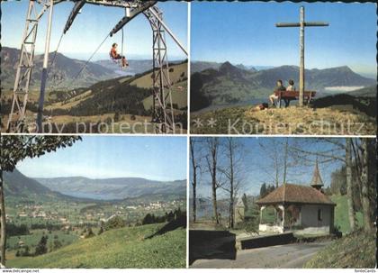 Sattel Hochstuckli SZ Sessellift Gipfelkreuz Panorama Kapelle