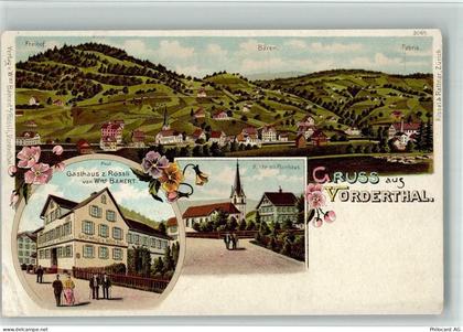 8857 Vorderthal Wägital BOAKC Lithographie Gasthaus Zum Rössli Wwe. Bame... - 13702747