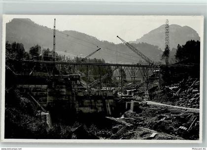 8858 Innerthal Wägital Foto AK Kraftwerk Staumauer Rempen Kräne - 13218846