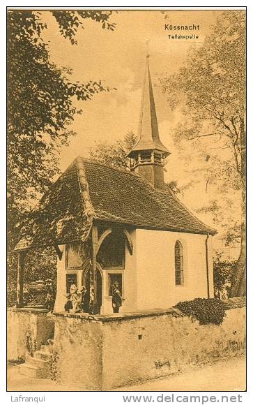 SUISSE- ref  1275- kussnacht - tellskapelle   - carte bon etat -
